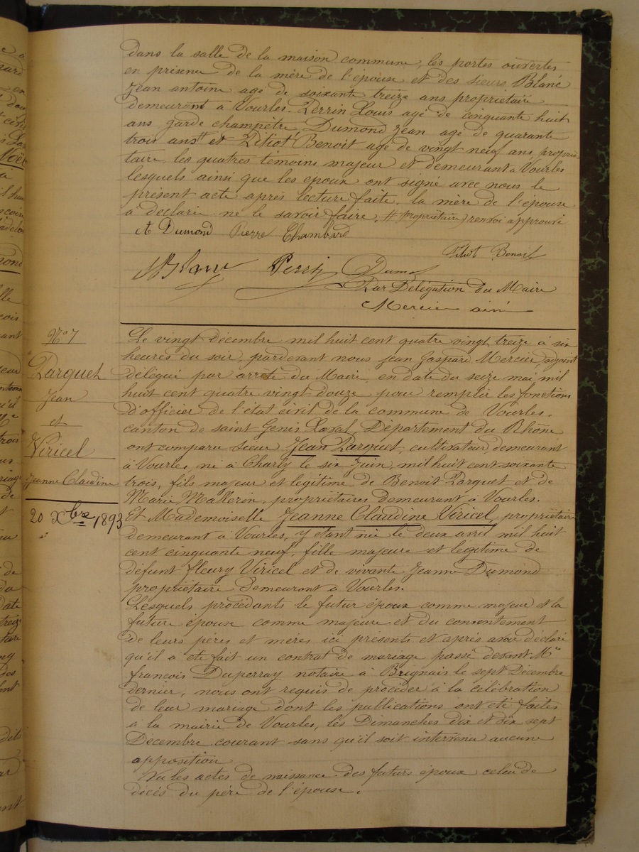 Page du registre